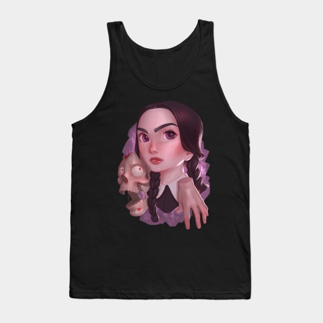 Wednesday Addams Tank Top by fabiobottega